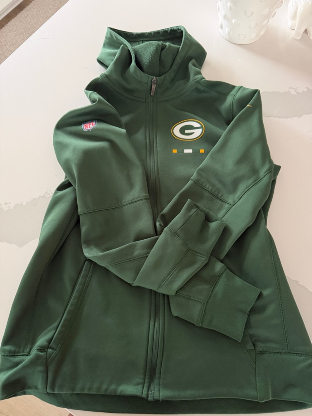 NFL Green Full-Zip Kids Jacket with Team Crest